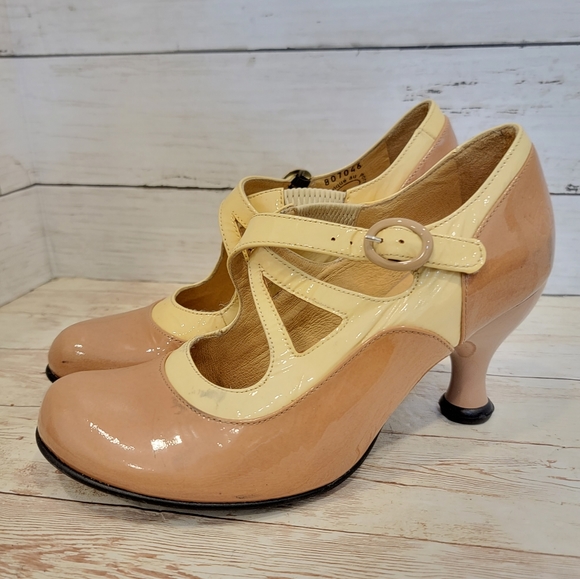 John Fluevog Shoes - John fluevog Bellevue pearl hart criss cross patent heels
